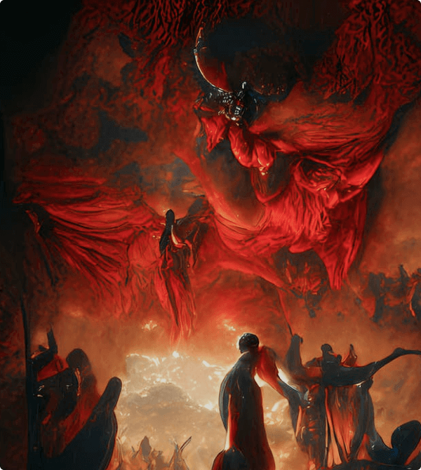 Fantasy avatar with demonic theme